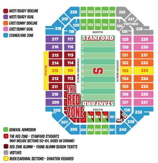 Stanford Football Seating Chart