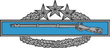Chacn proudly wore the Senior Combat Infantryman's Badge
