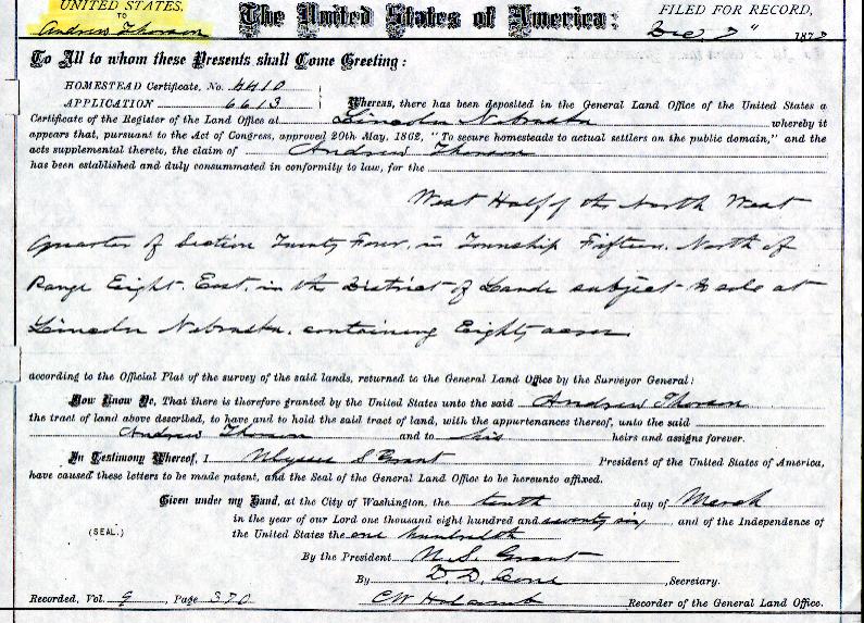 Then the Homestead Act of 1862 offered 160 acres to any settler who built a Then the Homestead Act of 1862 offered 160 acres to any settler who built a