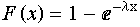 F (x) = 1 - ^(-λx)
