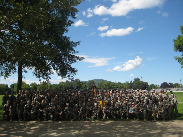 SGT Choate with A Co New Cadets