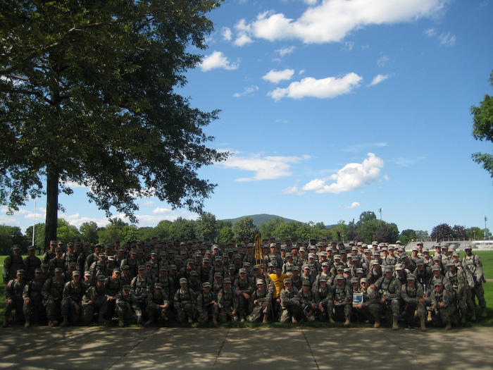 SGT Choate with A Co New Cadets