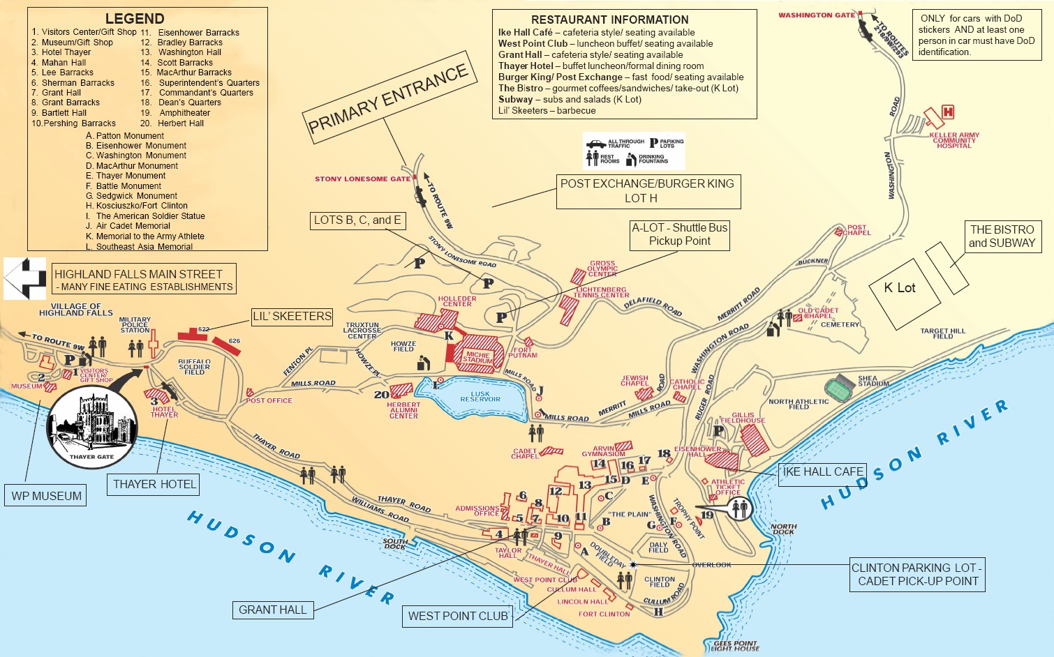 West Point Academy Campus Map