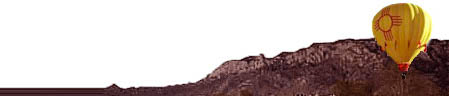 The Zia Balloon and Sandia Mountains.