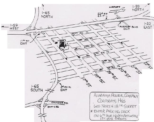 Map of Downtown Birmingham