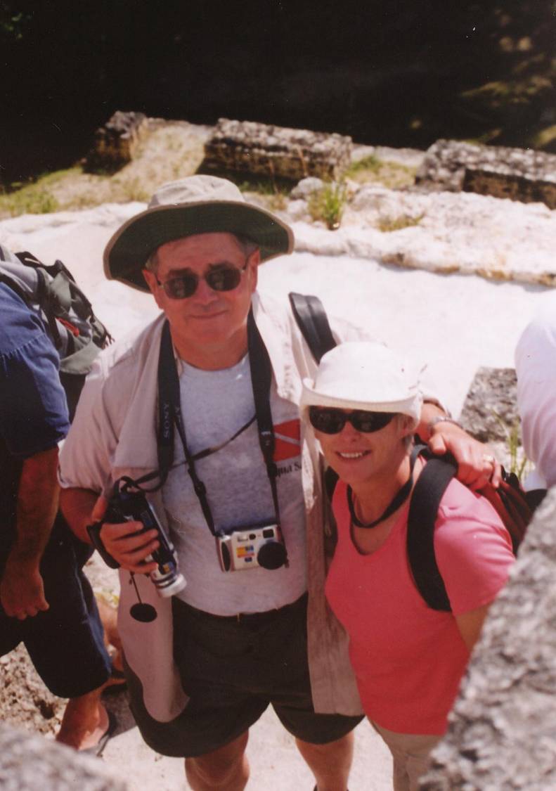Ken & Karen Atop Ceremonial Pyramid