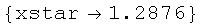 {xstar→1.2876}