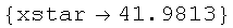{xstar→41.9813}