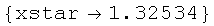 {xstar→1.32534}