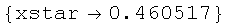 {xstar→0.460517}