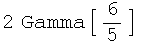 2 Gamma[6/5]