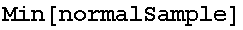Min[normalSample]
