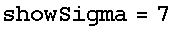 showSigma = 7