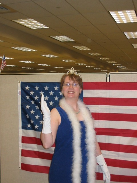 Kathie and Flag
